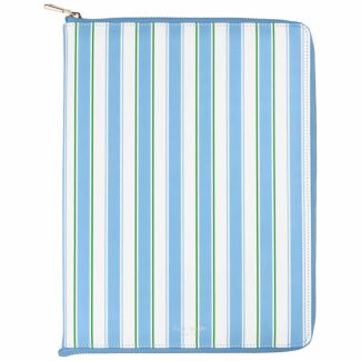 Daisy Stripe Zip Around Notepad Folio