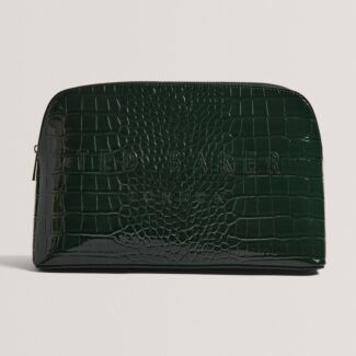CROCANA Mid Green Croc Washbag