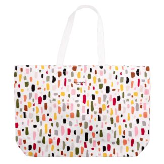 Painterly Strokes Extra Large Canvas Book Tote