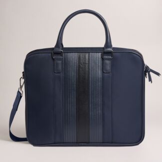 ROOKY Navy Stripe Document Bag