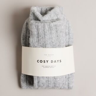 MEGANI Grey Hot Water Bottle & Slipper Socks Gift Set