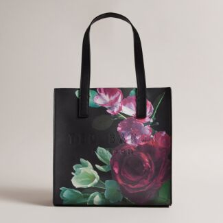 PAPIECN Icon Small Black Floral Bag