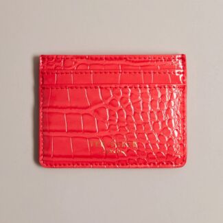 VALANNE Coral Croc Card Holder