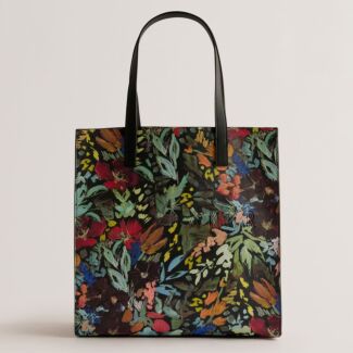 BEIKON Black Painted Meadow Large Icon Bag