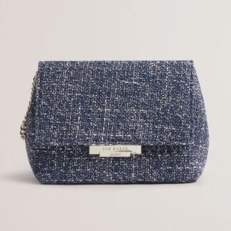 LIBBIIE Navy Tweed Evening Crossbody Bag