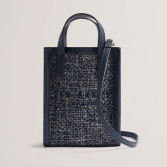 TWIKON Navy Tweed Mini Icon Bag