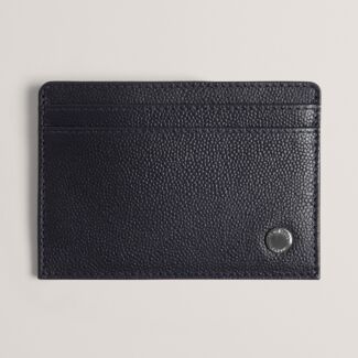 KAILAN Caviar Texture Dark Navy Leather Card Holder