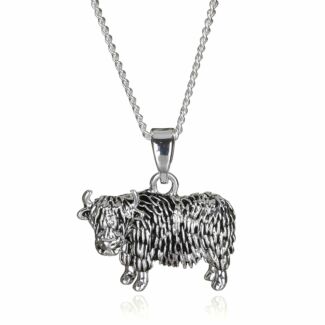 Silver Plated Highland Coo Necklace