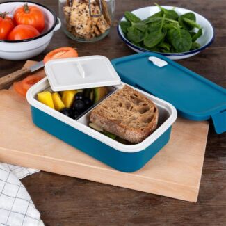 Petrol Blue Double Wall Lunch Box