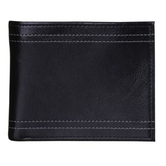 Men's RFID Double Lines Black Wallet