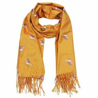 Yellow Robin Cashmere Feel Scarf
