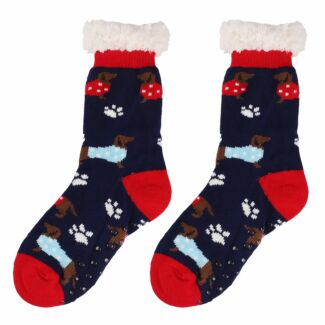 Dachshund Navy Women’s Slipper Socks