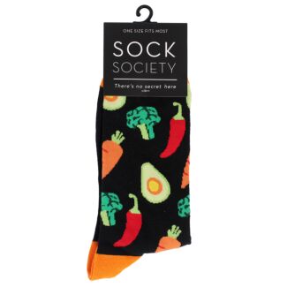 Black Veggies Socks
