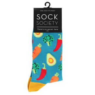 Teal Veggies Socks
