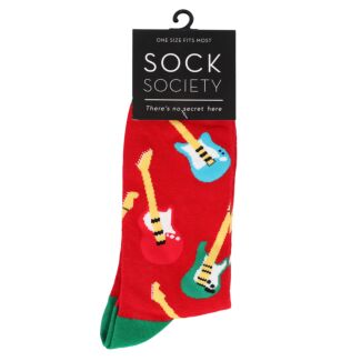 Red Electric Guitar Socks