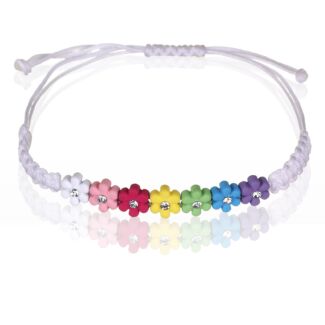 Girl’s Multi Colourful Daisies Friendship Bracelet