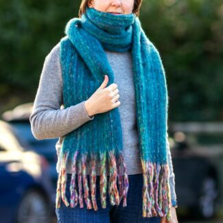 Blue Cosy Flecked Scarf