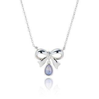 Candy Bow Silver Plated Necklace