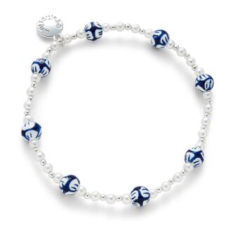 Ceramic Aztec Silver Plated Bracelet