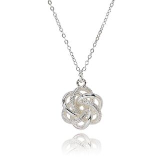 Love Knot Stylish Silver Plated Necklace