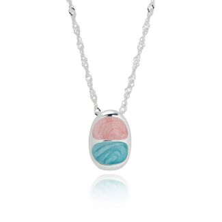 Iced Gem Duo Silver Plated Necklace
