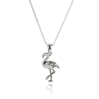 Wild At Heart Flamingo Silver Plated Necklace