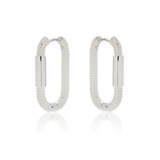 Silver Plated Cord Effect Modern Earrings