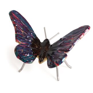 Aluminark Brushed Purple Rainbow Small Butterfly