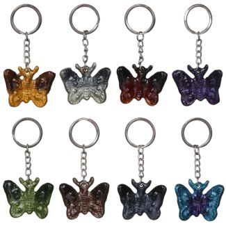 Aluminark Brushed Butterfly Keyring - Select Design