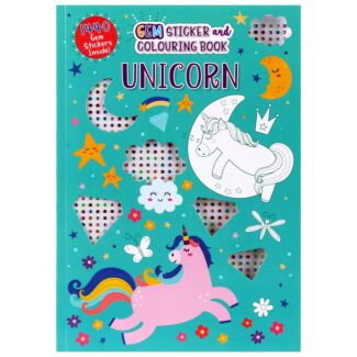Unicorn Gem Sticker & Colouring Book