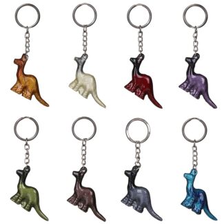 Aluminark Brushed Nessie Dinosaur Keyring - Select Design