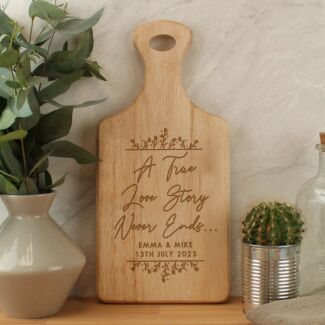 Personalised ‘True Love Story’ Wooden Paddle Board