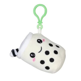 Mochi Pop Vanilla Boba Bubble Tea Plush Key Clip