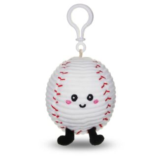 Softlings Sporties Homer The Baseball Plush Key Clip