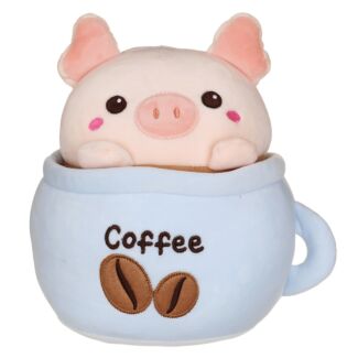 Mochi Pop 8” Pig In A Coffee Cup Soft Toy