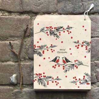 50 Strung Christmas Robins Bags