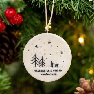 ‘Winter Wonderland’ Flat Porcelain Bauble