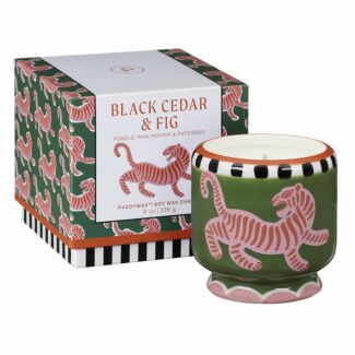A Dopo ‘Tiger’ 226g Black Cedar & Fig Ceramic Candle Boxed