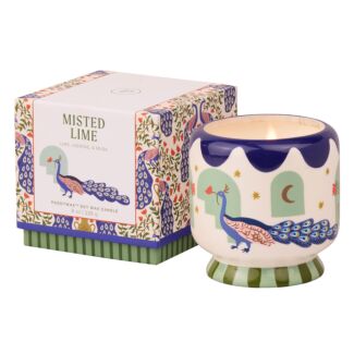 A Dopo 226g ‘Peacock’ Misted Lime Boxed Ceramic Candle