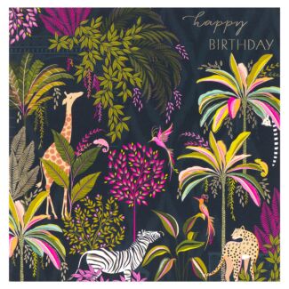 Jungle Scene Large Birthday Card