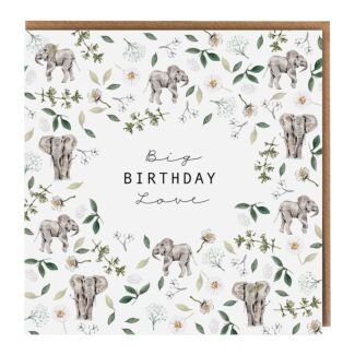 Elephant White ‘Big Birthday Love’ Birthday Card