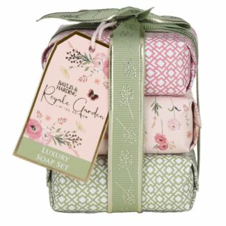 Royale Garden Rose, Poppy & Vanilla Luxury Wrapped Soaps Gift Set