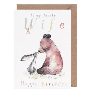 Bear, Hare & Mouse ‘Wife’ Birthday Card