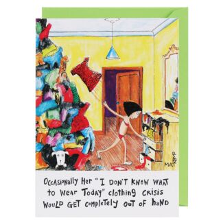 Blah Blah Blah ‘What To Wear’ Greetings Card