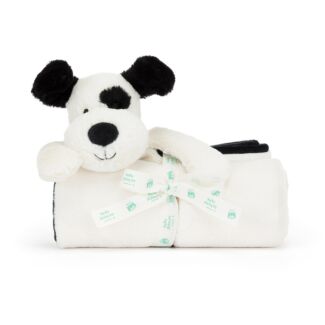 Bashful Black & Cream Puppy Blankie