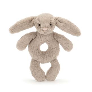 Bashful Beige Bunny Ring Rattle