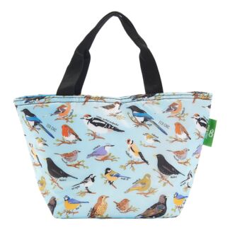 Blue Wild Birds Recycled Insulated Lunch Bag