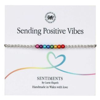 Sending Positive Vibes Sentiment Bracelet