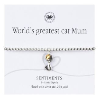 ‘Cat Mum’ Sentiment Bracelet