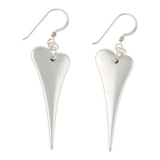 Elongated Heart Earrings